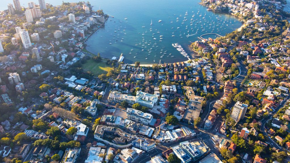 Aerial view of Double Bay, Sydney East